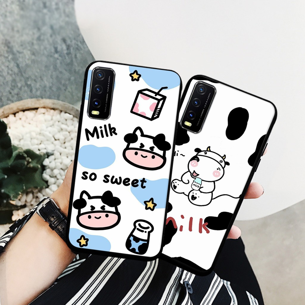 Ốp lưng Vivo Y12S - Y20S - Y20S -V20 HOT TREND cô gái bò sữa cute siêu đẹp