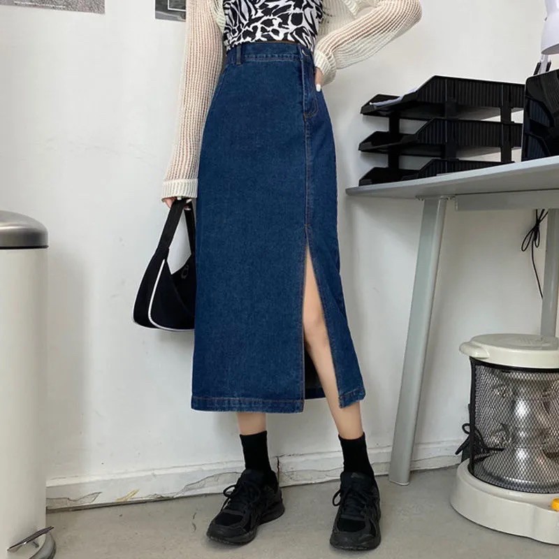 Hàng có săn - CHÂN VÁY BÒ DEMIN DÁNG DÀI HÀNG LOẠI 1