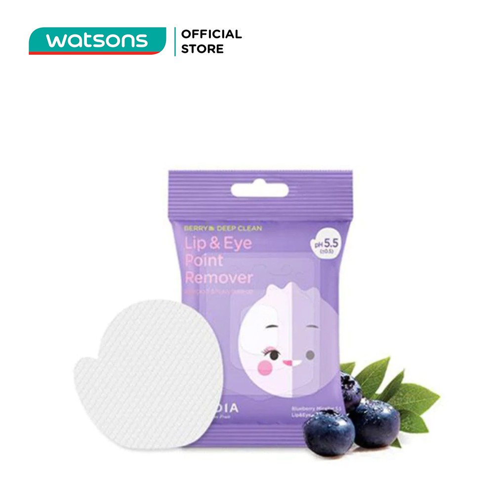 Bông Tẩy Trang Frudia Lip&amp;Eye Point Remover Blueberry Dưỡng Ẩm Mắt&amp;Môi Chiết Xuất Việt Quất 55g