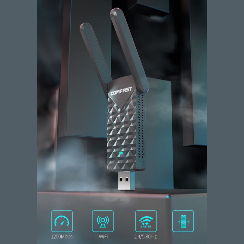 Thẻ Mạng Wifi Không Dây 2.4G + Mô Đun 1200Mbps Băng Tần Kép 5G