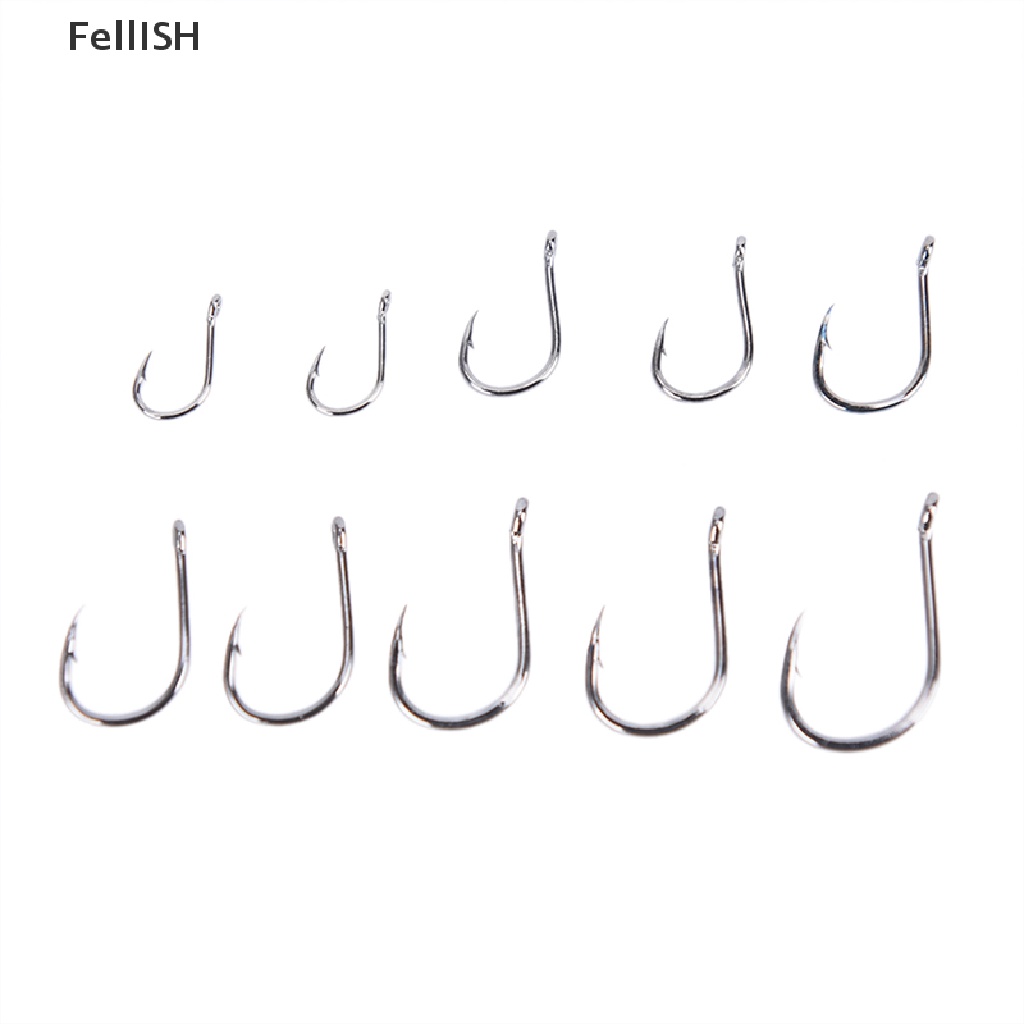 Set 100 Lưỡi Câu Cá Bằng Thép Không Gỉ Chất Lượng Cao 439br