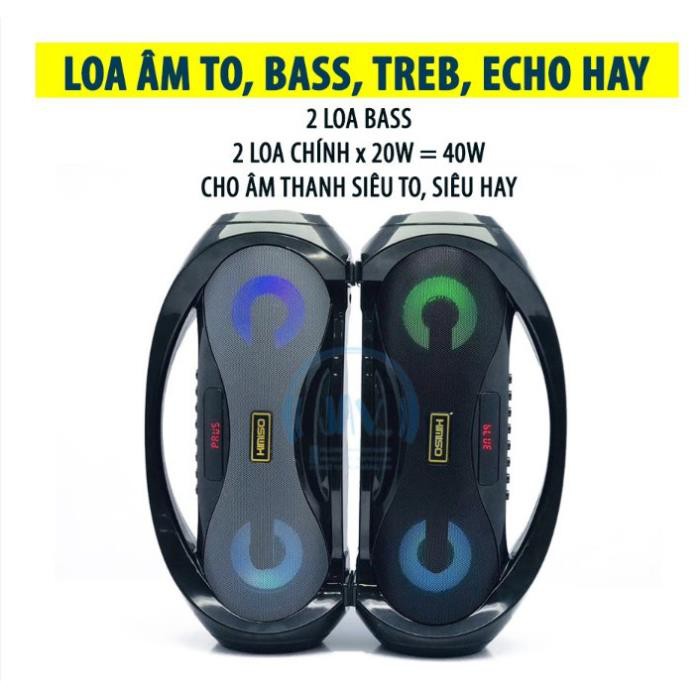 Loa Bluetooth Karaoke Xách Tay Kimiso KM S1 và S2 Tặng Kèm 1 míc hát có dây cắm trực tiếp âm bass hay
