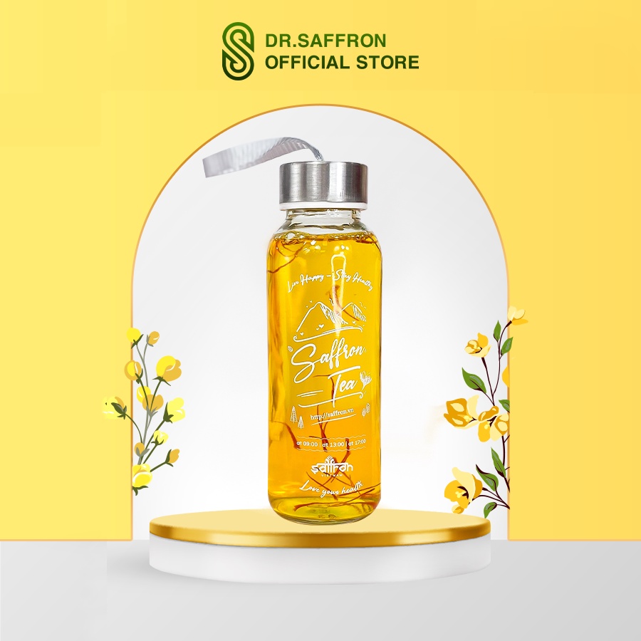 Gift Bình đựng nước thủy tinh Dr.Saffron dung tích 300ml