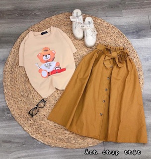 ❤️ SET ÁO THUN GẤU+CHÂN VÁY