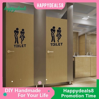 HAPP✿Removable Bathroom Door Wall Stickers Man Woman Toilet Sign Paste
