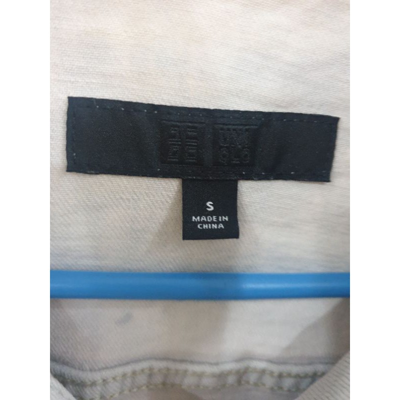 Thanh lý áo khoác bò jeans trắng Uniqlo  Uni Auth Authentic chính hãng size S