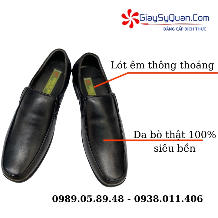 {ĐẾ KHÂU CỰC BỀN} Giày tây nam trung niên cao cấp [ Da thật 100% Kèm Hộp] da bò thật bảo hành 12 tháng Mã G52A