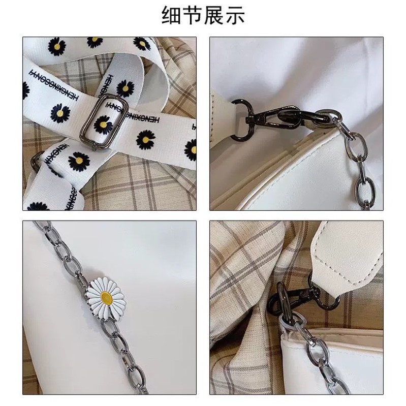 Túi đeo chéo nữ, túi đeo vai dây hoa cúc phong cách Hàn Quốc | BigBuy360 - bigbuy360.vn