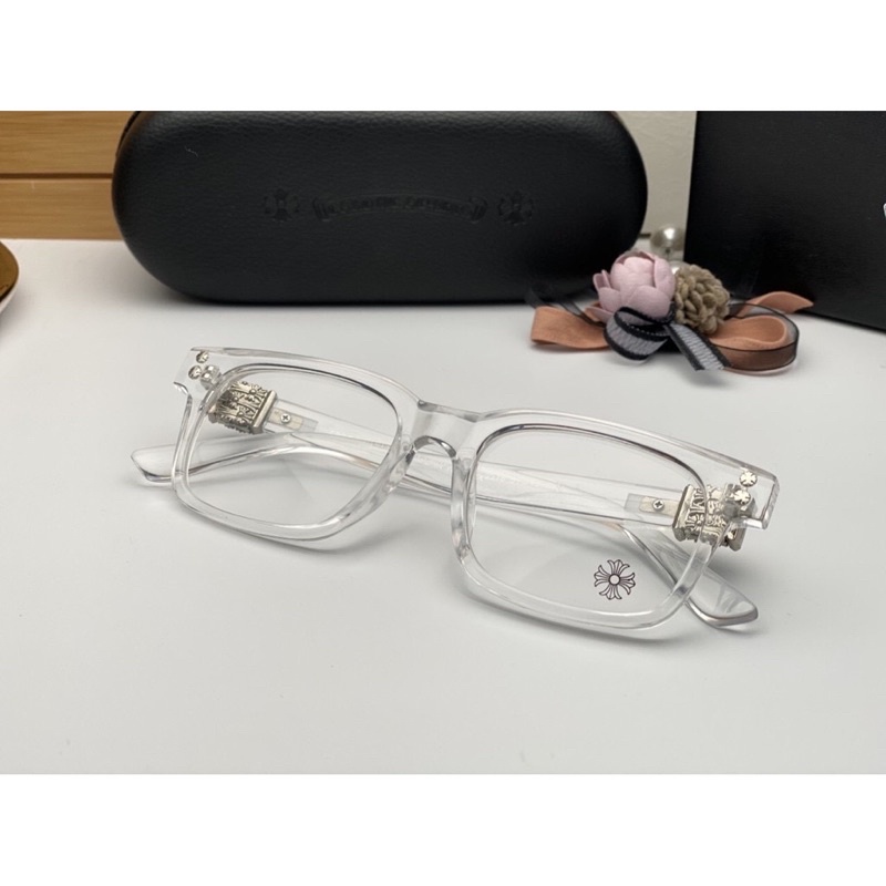 Gọng kính cận  Chrome hearts cao cấp, mắt kinh vuông màu sắc thời trang nam nữ
