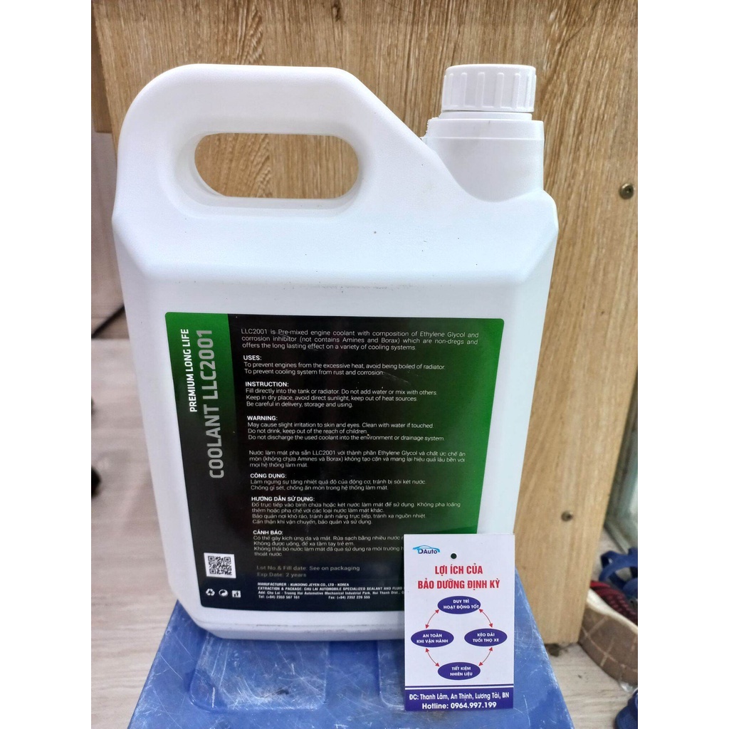 Nước làm mát màu xanh Chính hãng Thaco - LLC2001 Can 5l