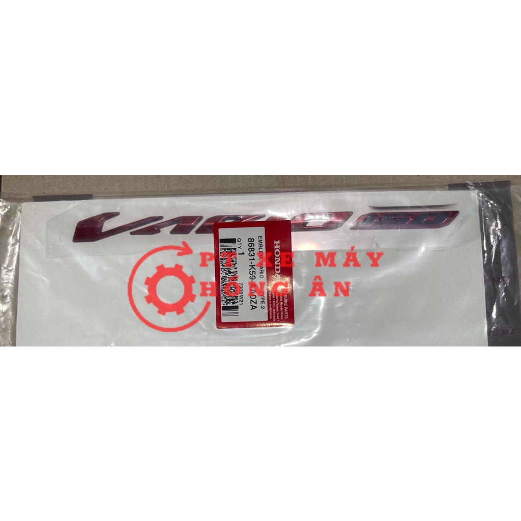 Tem chữ nổi Vario 150 2019 xi đỏ nhập khẩu chính hãng Honda Indonesia - PT HỒNG ÂN