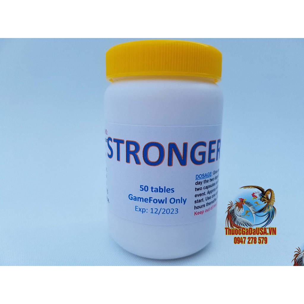 Thuốc Nuôi Gà Đá Stronger Rất Tốt Cho Gà Đá Bo Lớn - Cựa Sắt (100 Viên)