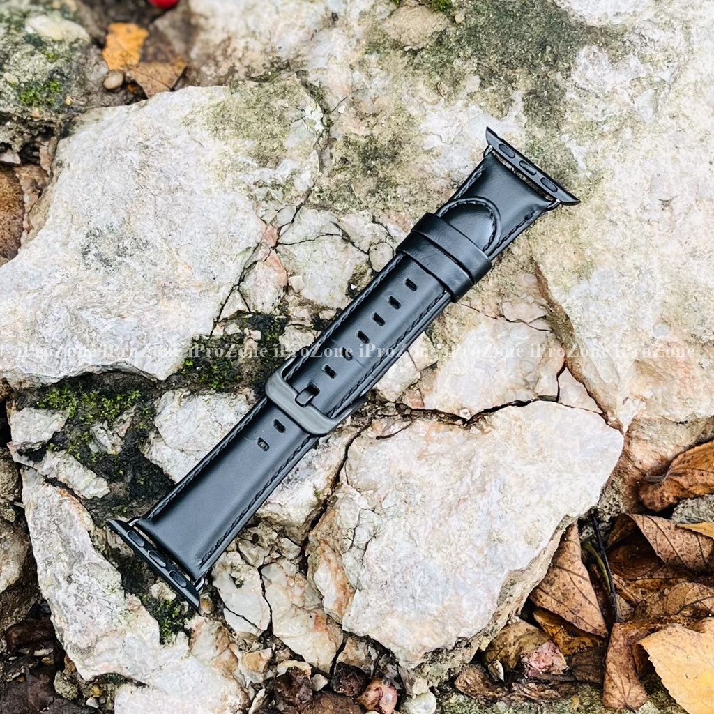 Dây da bò WIWU Watchband Dánh cho Đồng hồ thông minh iWatch 7 Size 41 – 45 mm , 38/40 mm , 42/44 mm, hàng nhập khẩu