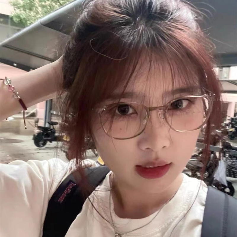 JIUERBA Mắt Kính TR90 Gọng Tròn Chống Ánh Sáng Xanh Thời Trang