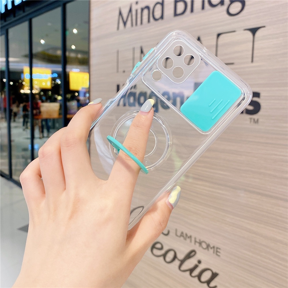 Ốp Điện Thoại Trong Suốt Có Giá Đỡ Cho Samsung A12 A22