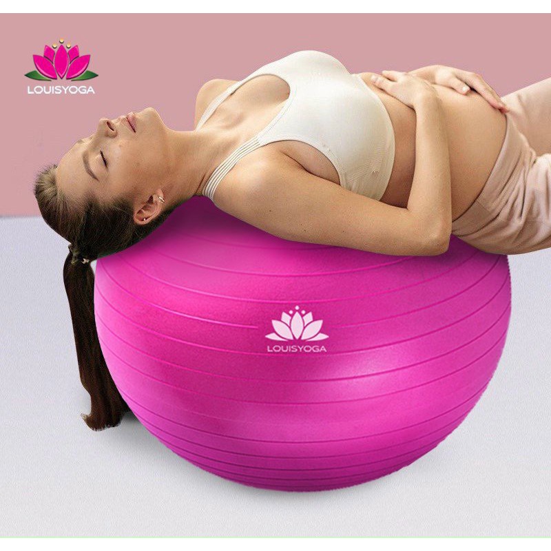 Bóng tập yoga LOUIS van chống nổ tập thể hình loại lớn 65cm trơn
