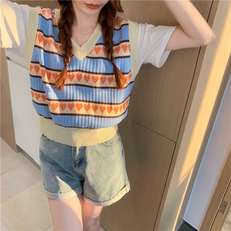 Áo không tay kiểu hàn quốc thời trang retro