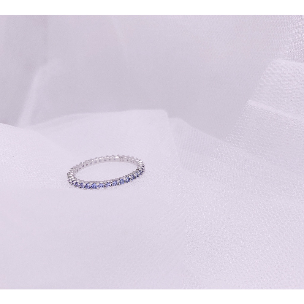 Nhẫn Vittore tone xanh độc lạ size 55 Swarovski