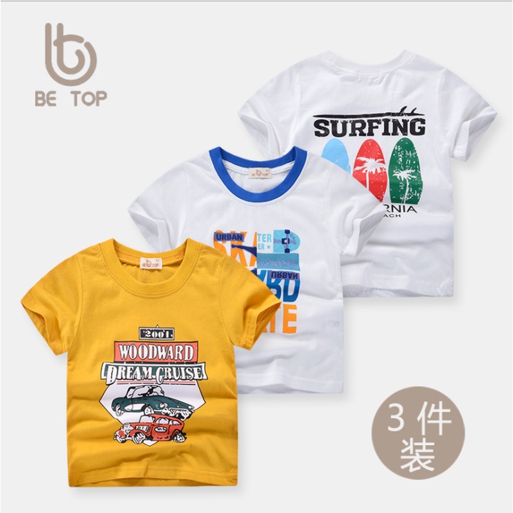 SẢ LỖ ÁO THUN TRẺ EM NAM CỘC TAY ÁO PHÔNG KHÔNG CỔ NHÍ BÉ TRAI HỌA TIẾT SIZE 80-140 TỪ 2-7 TUỔI