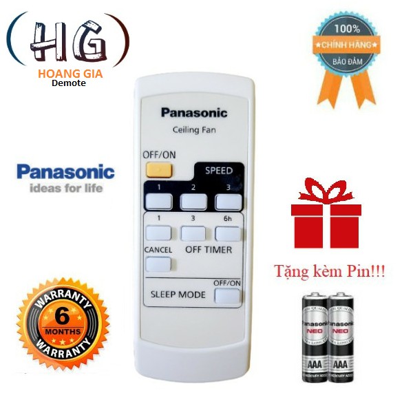 Điều khiển quạt trần Panasonic F56MPG/ F56MZG /F564- Hàng mới chính hãng 100% tặng kèm Pin