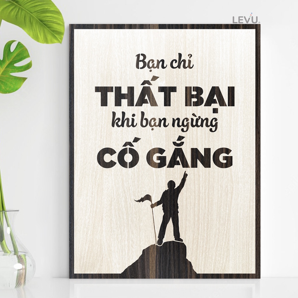 Tranh Treo Tường Gỗ LEVU049 trang trí phòng học