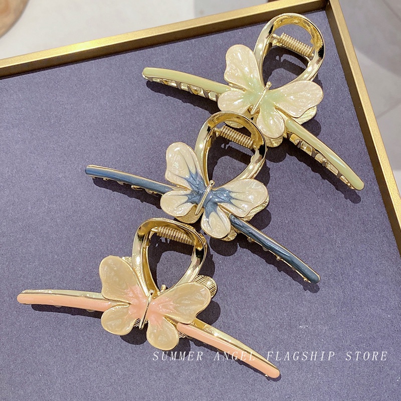 Kẹp Tóc Kim Loại Cỡ Lớn Hình Bướm Thời Trang Hàn Quốc Cho Nữ