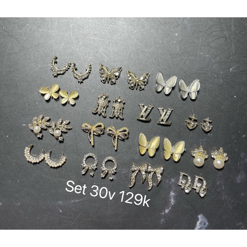 Phụ kiện gắn móng set charm to (Set 30v )