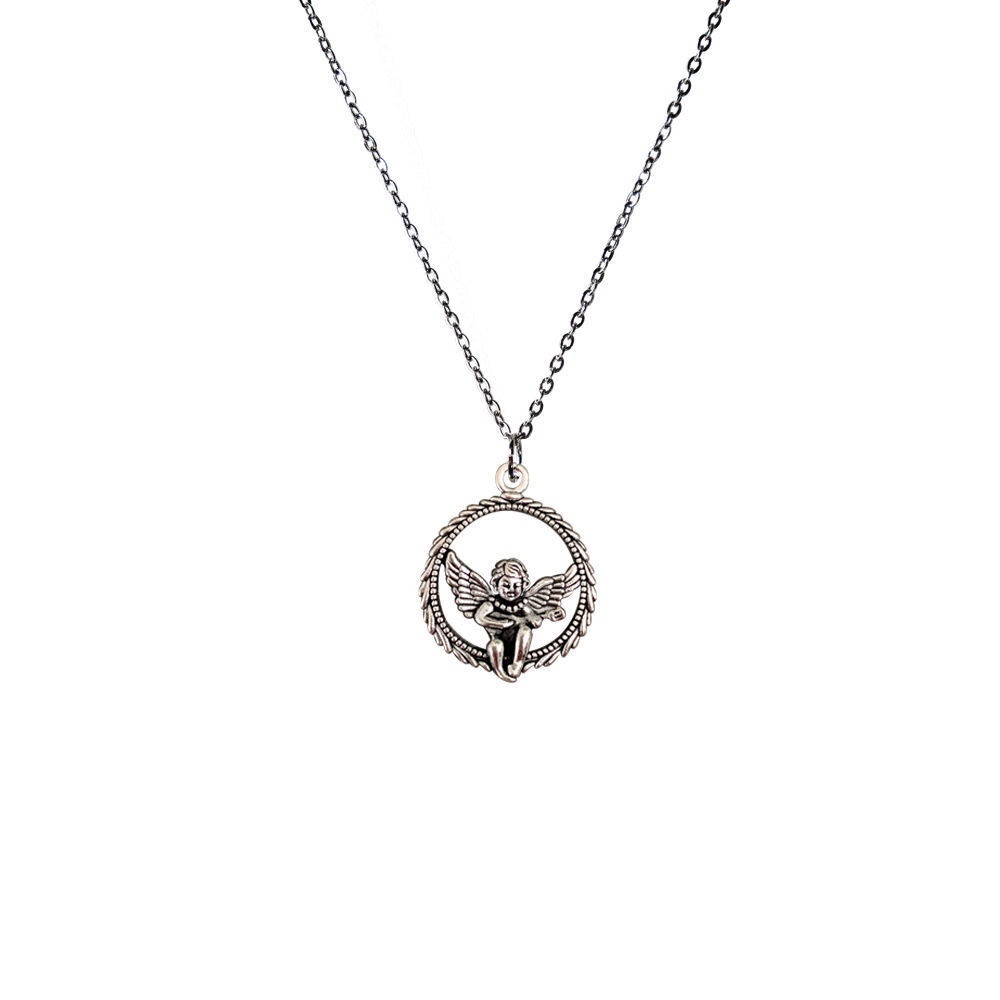 Vòng cổ Mặt Tròn Hình Thiên Thần Dễ Thương