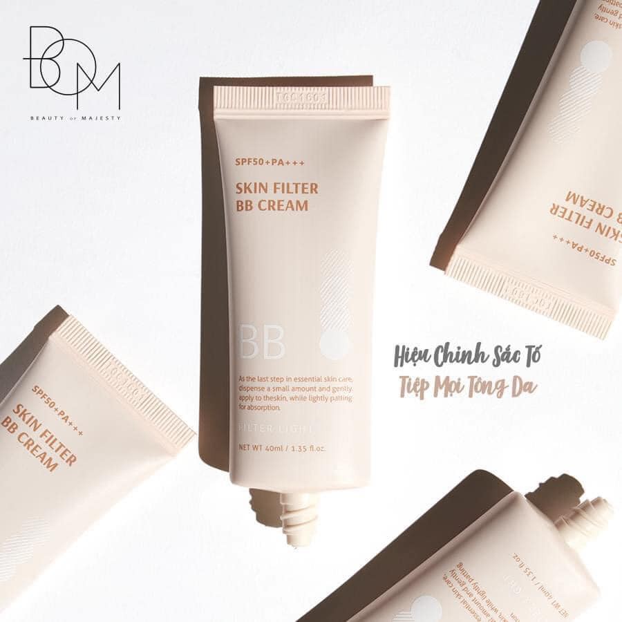 Kem nền mịn mướt, căng bóng da B.O.M Filter Light BB Cream