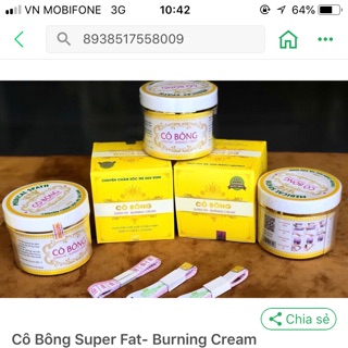 Kem tan mỡ cô bông