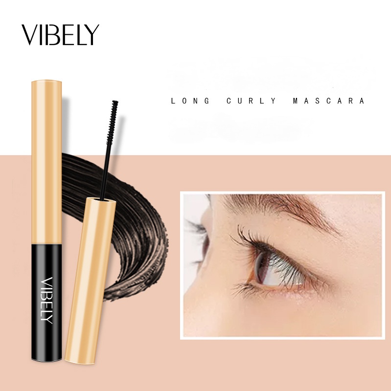 Mascara Vibely Chống Thấm Nước Không Nhòe Chuốt Cong Mi Tự Nhiên