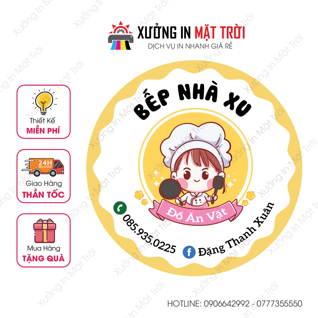 In tem dán, sticker khổ a3, thiết kế theo yêu cầu!