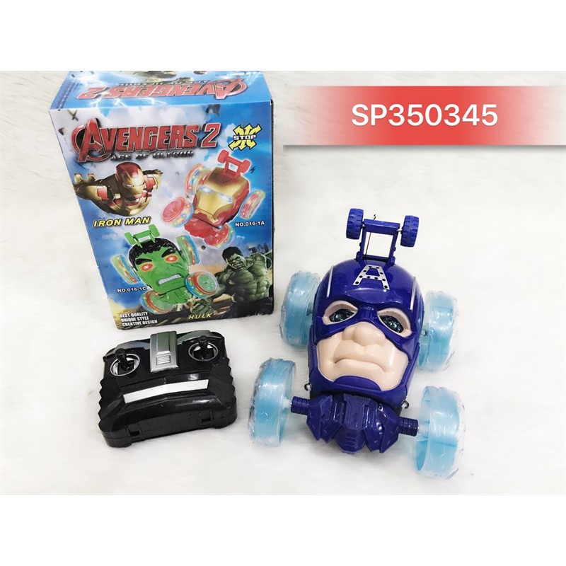 Đồ chơi Hôp xe hơi đk bánh đèn, không sạc SN nhện, người xanh, -0135B