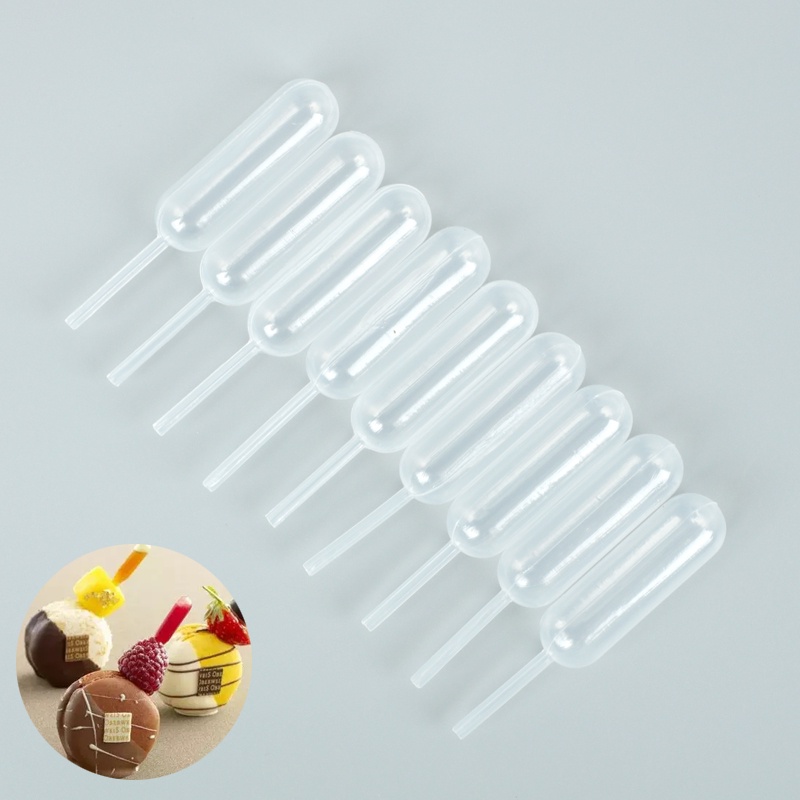 Set 50 Ống Nhựa Nhỏ Giọt 4ml Dùng Một Lần Để Làm Bánh Cupcake