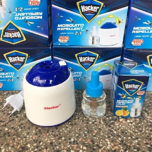 Đèn đuổi muỗi + Tinh dầu hacker