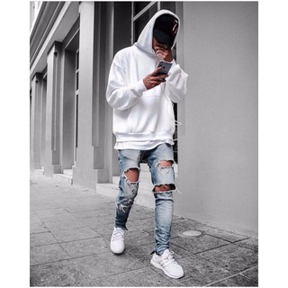 Áo Hoodie Trơn phong cách Basic chất liệu nỉ