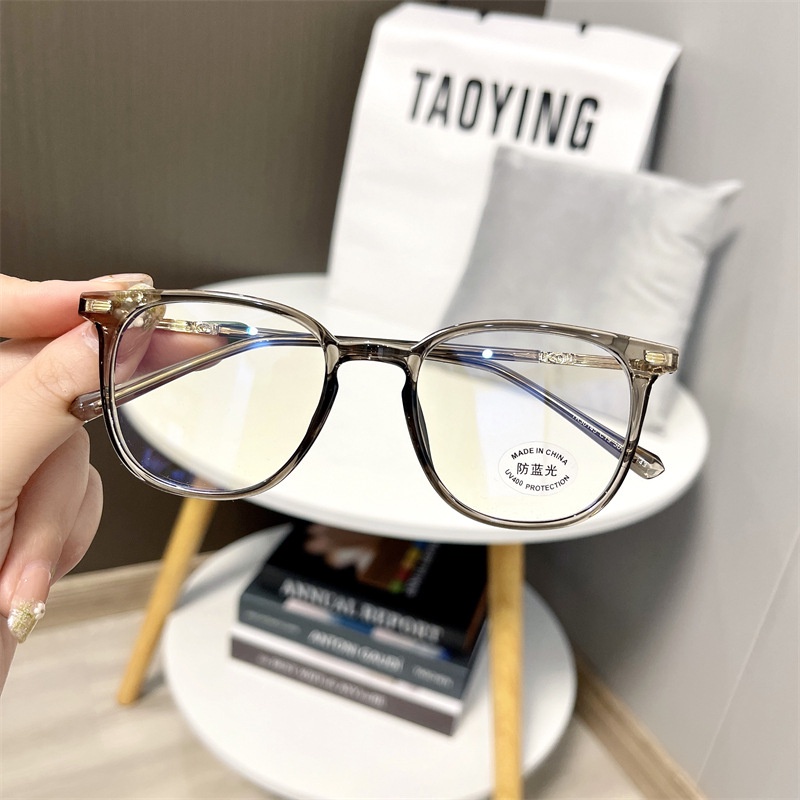 Mắt Kính Gọng Vuông Trong Suốt Chống Ánh Sáng Xanh Thời Trang Hàn Quốc