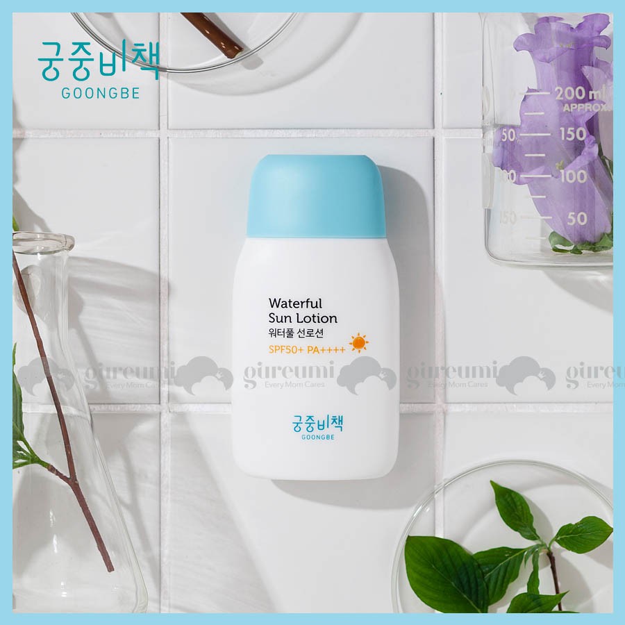 Kem chống nắng Hàn Quốc GOONGBE, lotion an toàn da trẻ từ 6 tháng tuổi và người lớn