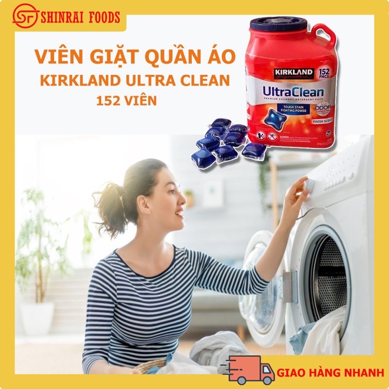 Viên giặt quần áo Kirkland Signature Ultra Clean 152 viên