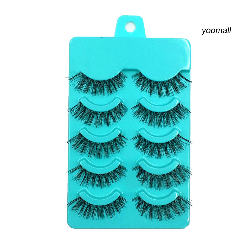 [Hàng mới về] Set 5 Cặp Lông Mi Giả Trang Điểm Tự Nhiên Dành Cho Nữ
