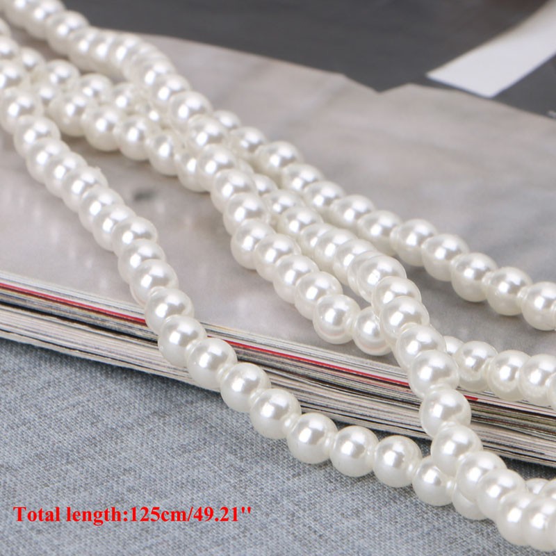 Vòng cổ chuỗi hạt ngọc trai đính đá thời trang nữ