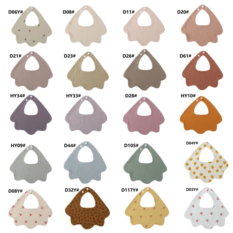 Yếm Ăn Thấm Hút Nước Bọt Có Khóa Cài Xoay 360 Độ Tiện Dụng Cho Bé