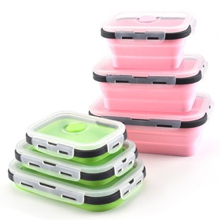 SET 3 hộp đựng cơm gấp gọn chịu nhiệt