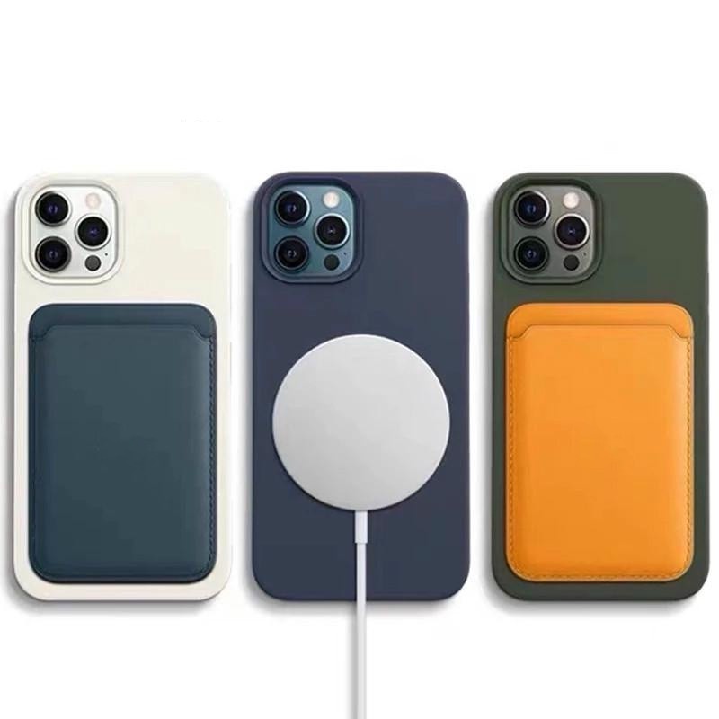 Ốp Điện Thoại Silicon Từ Tính Màu Trơn Cho IPhone 12 13 Pro Max