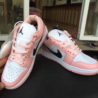 Giày Jordan Cổ Thấp Nam Nữ, Giày Sneaker JD1 Hồng Đen Cổ Thấp Thời Trang Cao Cấp Hottrend 2022