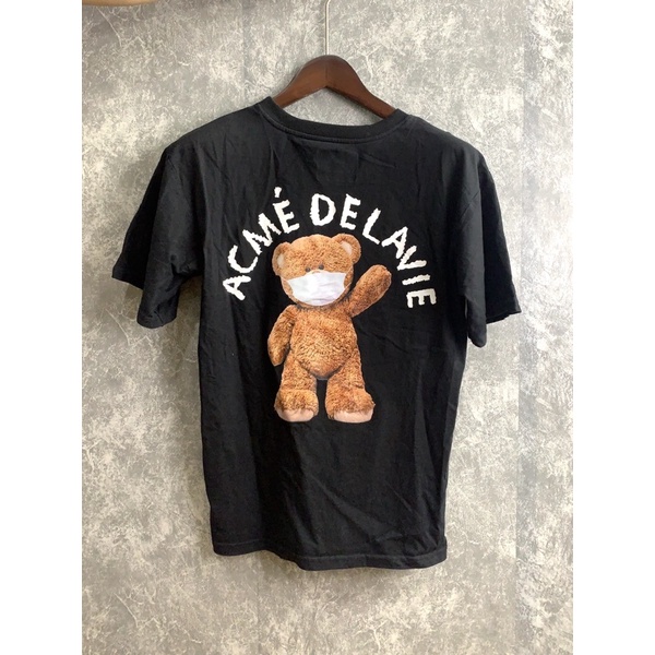 Áo Phông Nam Nữ  ADLV Gấu DElavie teddy đeo khẩu trang mau3 oversize unisex conton