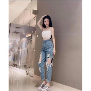 💫KÈM ẢNH THẬT✨QUẦN BAGGY JEAN RÁCH TE TUA CHẤT CHƠI NGƯỜI DƠI