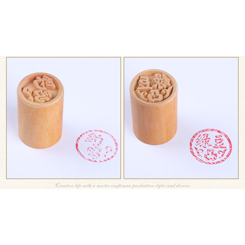 Khuôn Đóng Dấu Bằng Gỗ 3.5cm DIY Để Làm Bánh Trung Thu Bánh Mì Tráng Miệng Kiểu Liên Xô