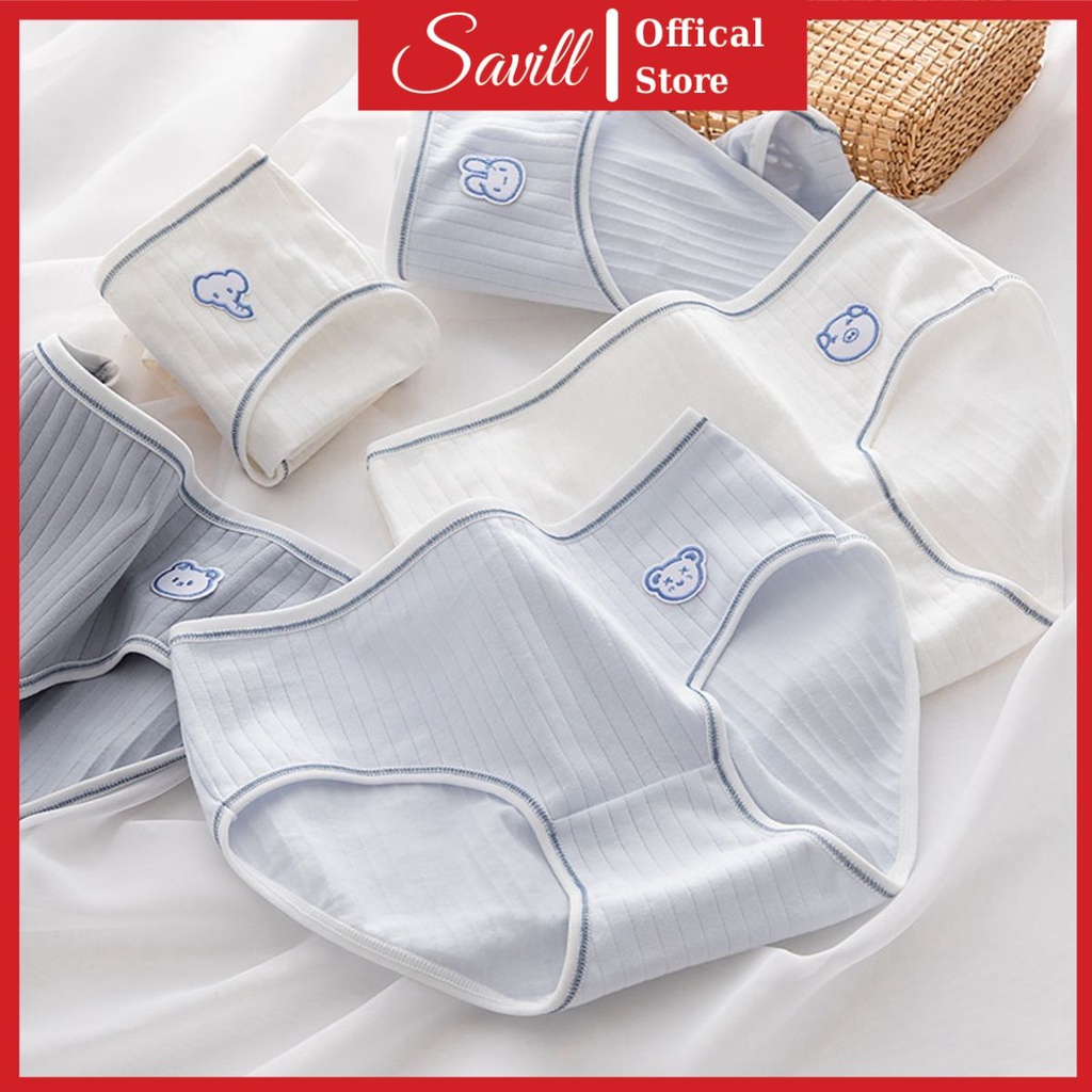 Quần lót nữ hình thú đáng yêu, Quần lót cotton vải mềm mịn SAVILL L861