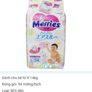 Bỉm merries quần sz L44+6